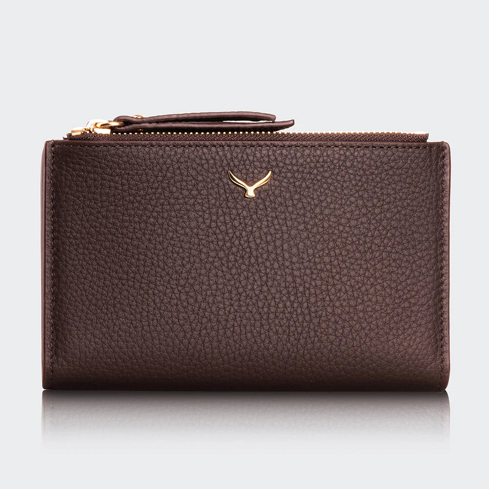 5107 Women Two Pocket Leather Wallet With Magnetic Closure