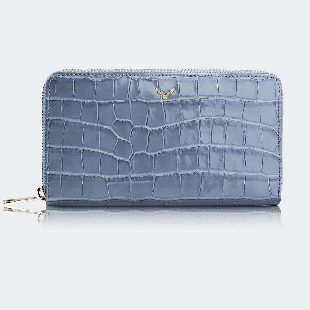 5110 Women Large Leather Wallet With Triple Compartments