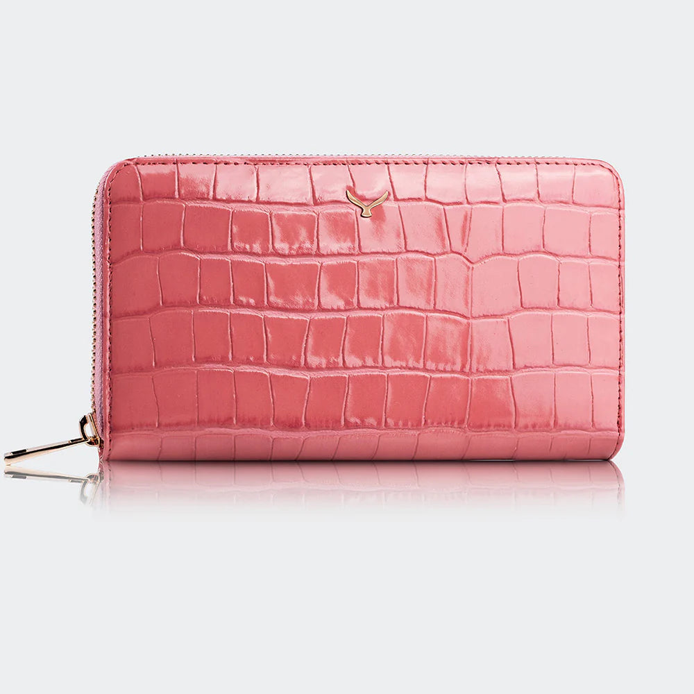 5110 Women Large Leather Wallet With Triple Compartments