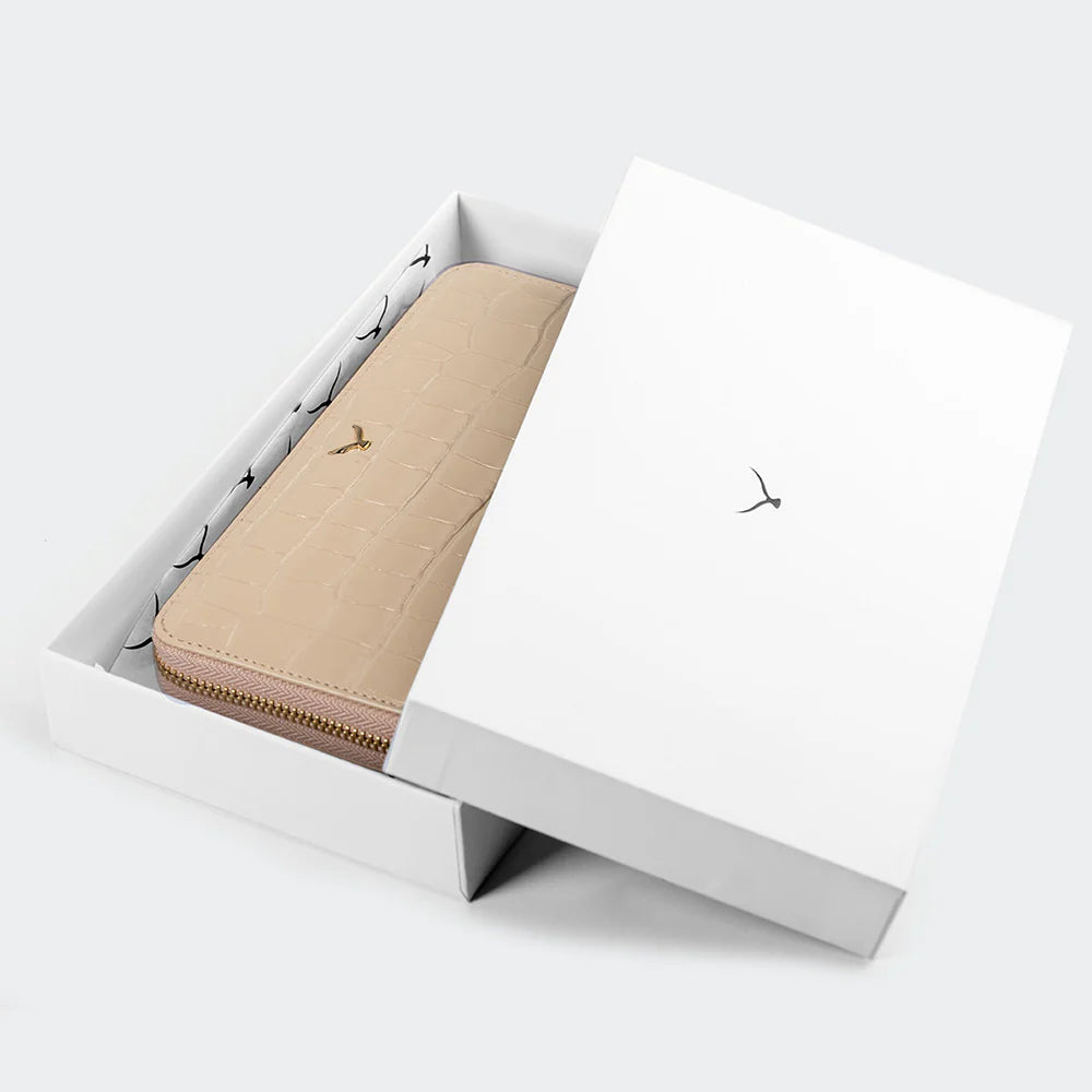 5110 Women Large Leather Wallet With Triple Compartments