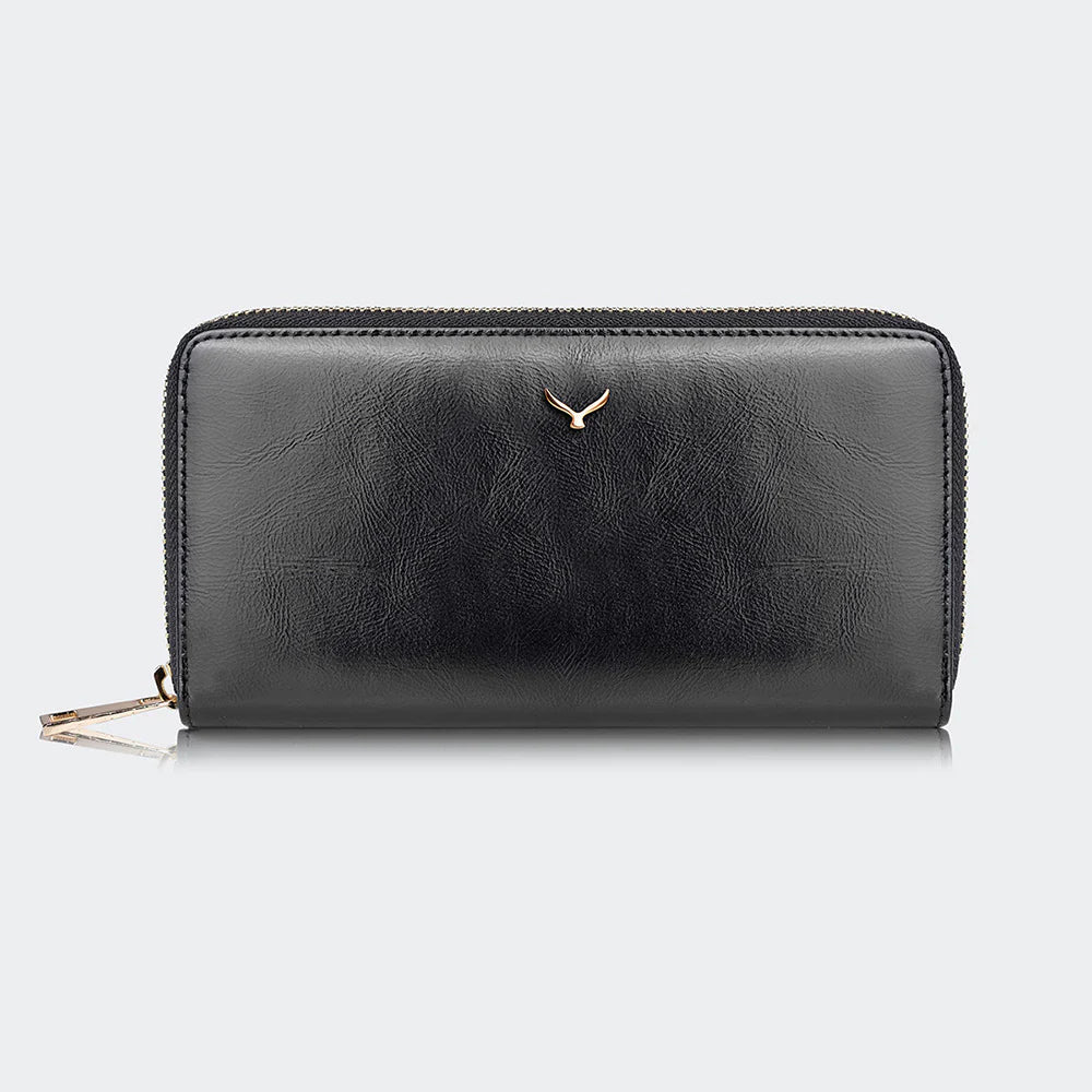 5111 Women Large Leather Wallet With Dual Compartments