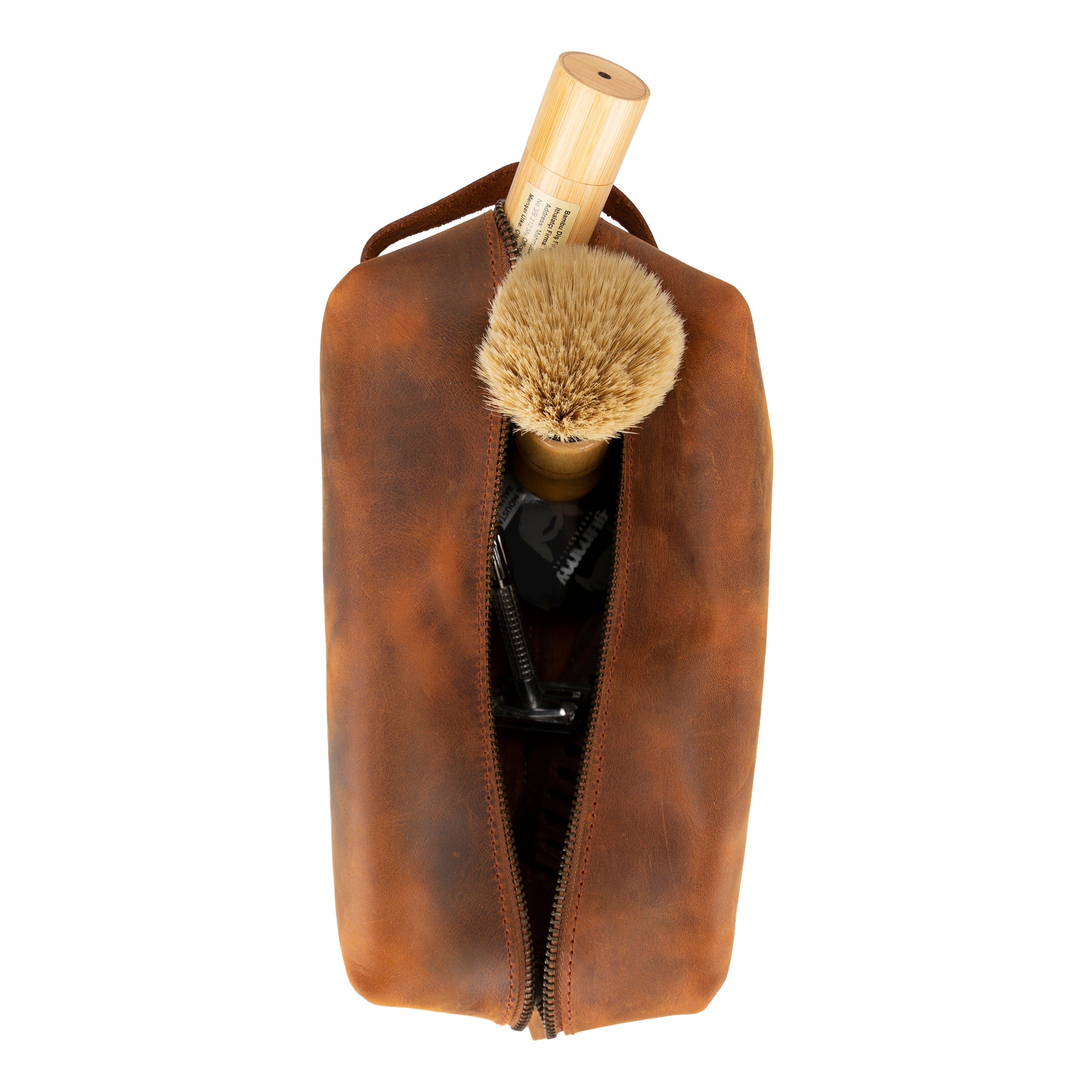 Trousse de toilette Eve en cuir, taille XL