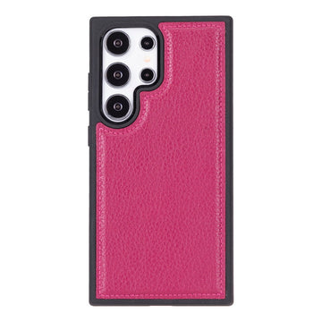 PLM Flexible Leather Back Cover for Samsung Galaxy S24 Fuchsia